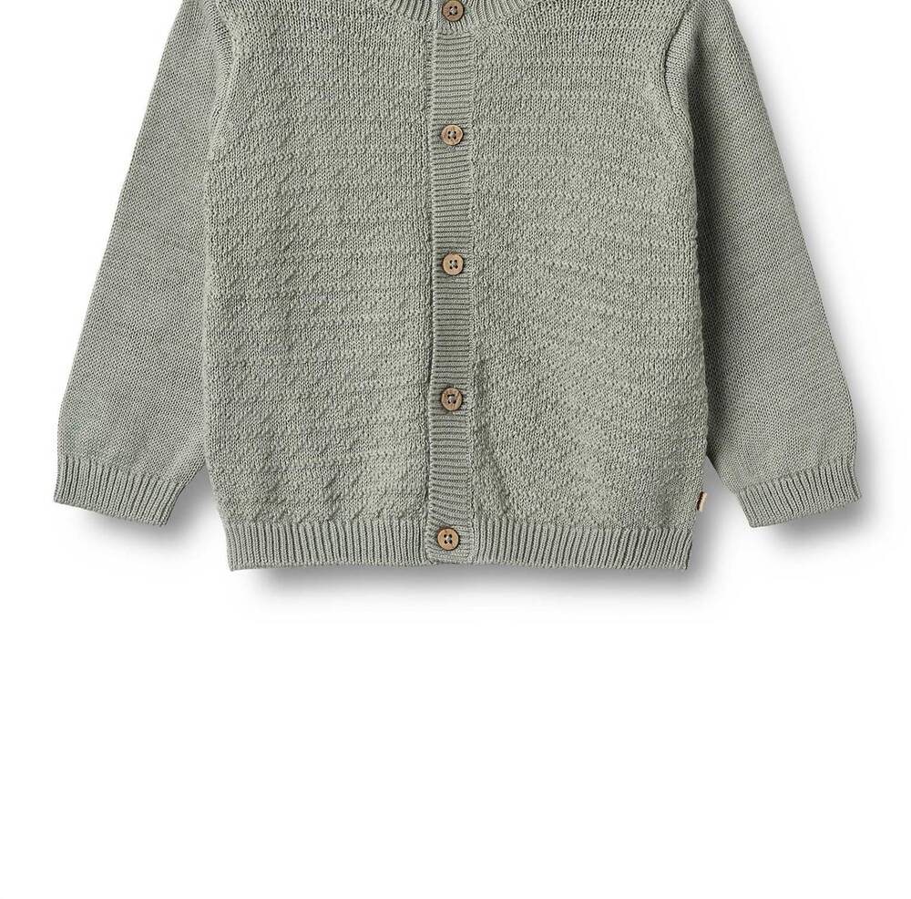 NEW WHEAT kid's bjorn cardigan in morning mist